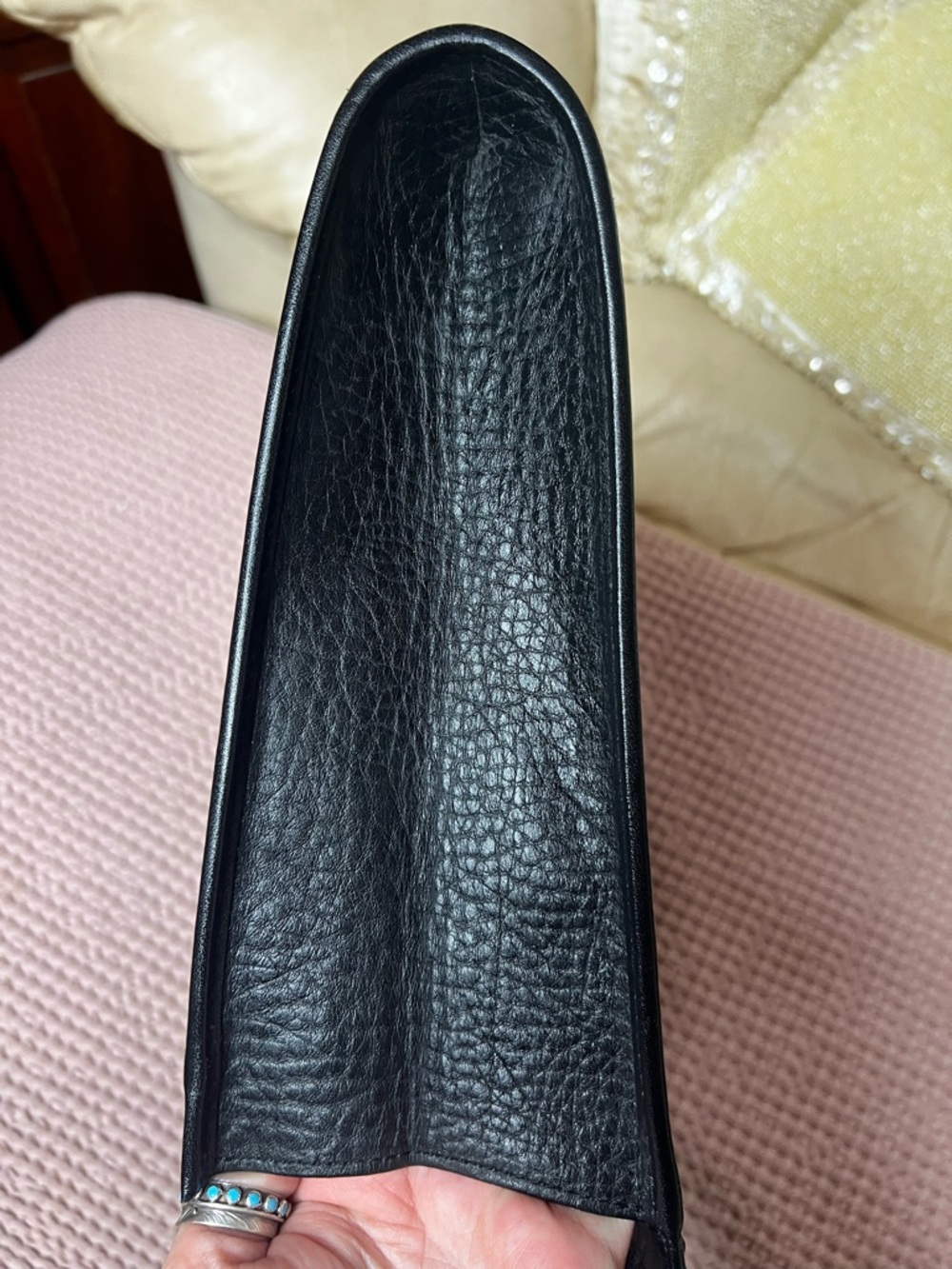 VINTAGE EXCUTIVE BURBERRYS BLACK LEATHER DOCUMENT/COMPUTER BAG - Picture 7 of 17